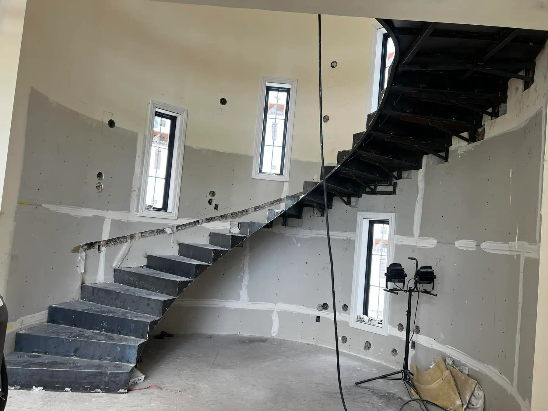 Curved Stair Fabrication by B & K Metal Works