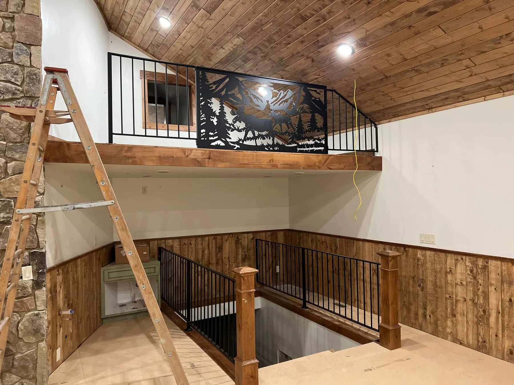 Elk Panel Loft Railing by B & K Metal Works